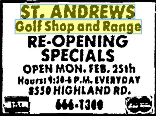 Mr. Vs Tees Driving Range - Aug 12 1984